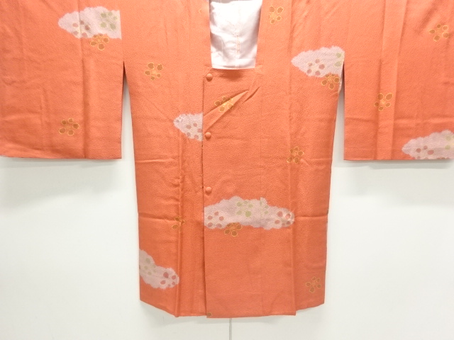 絞り雲に花模様道行コート